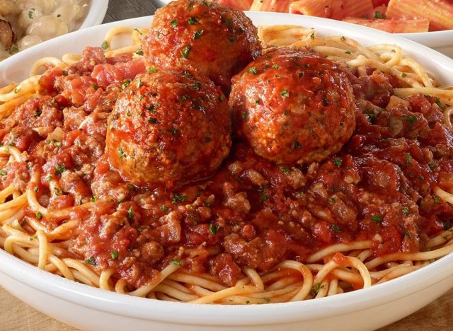Olivengarten-Spaghetti und Fleischbällchen