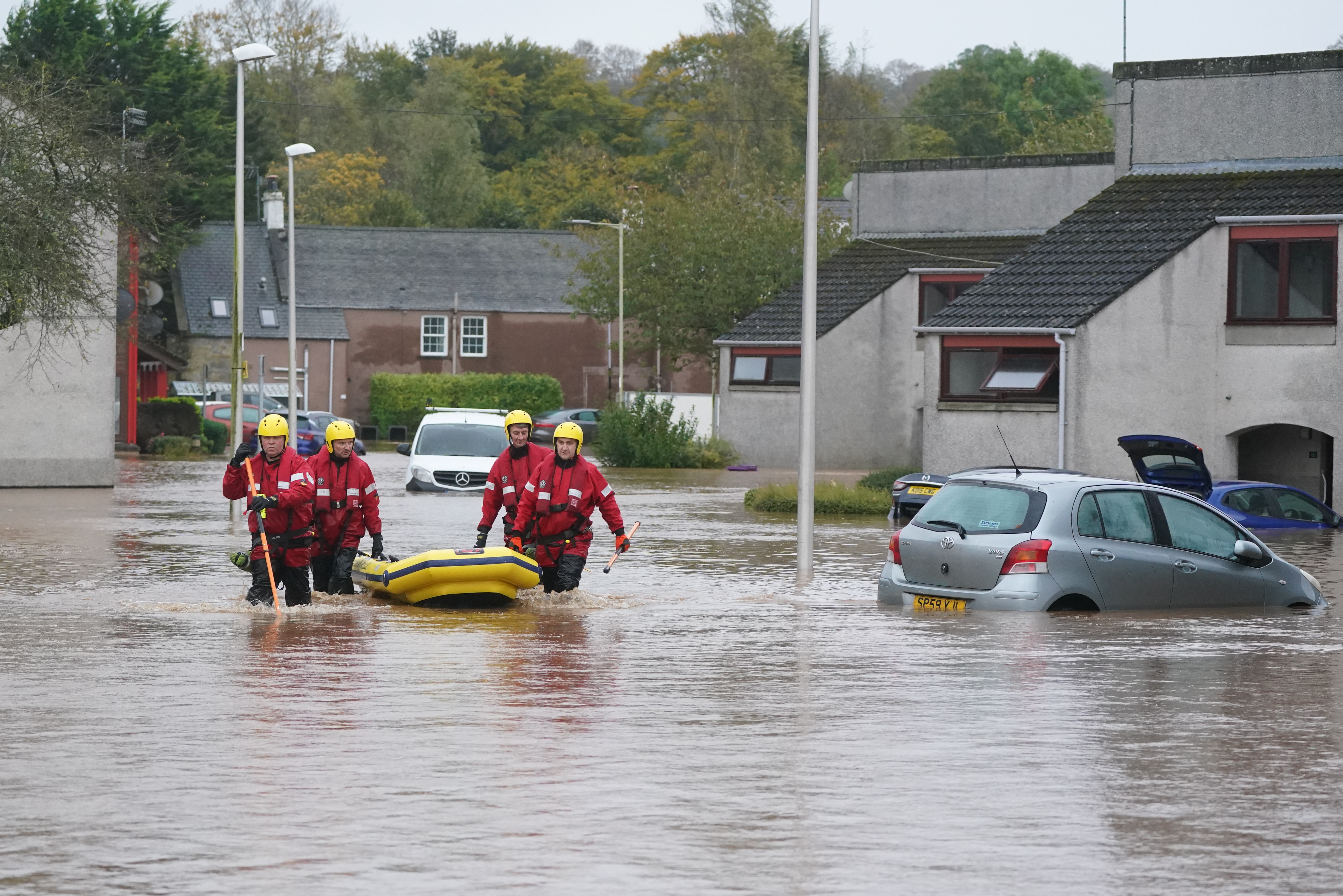 Members of a Coastguard Rescue Team in Brechin, Scotland