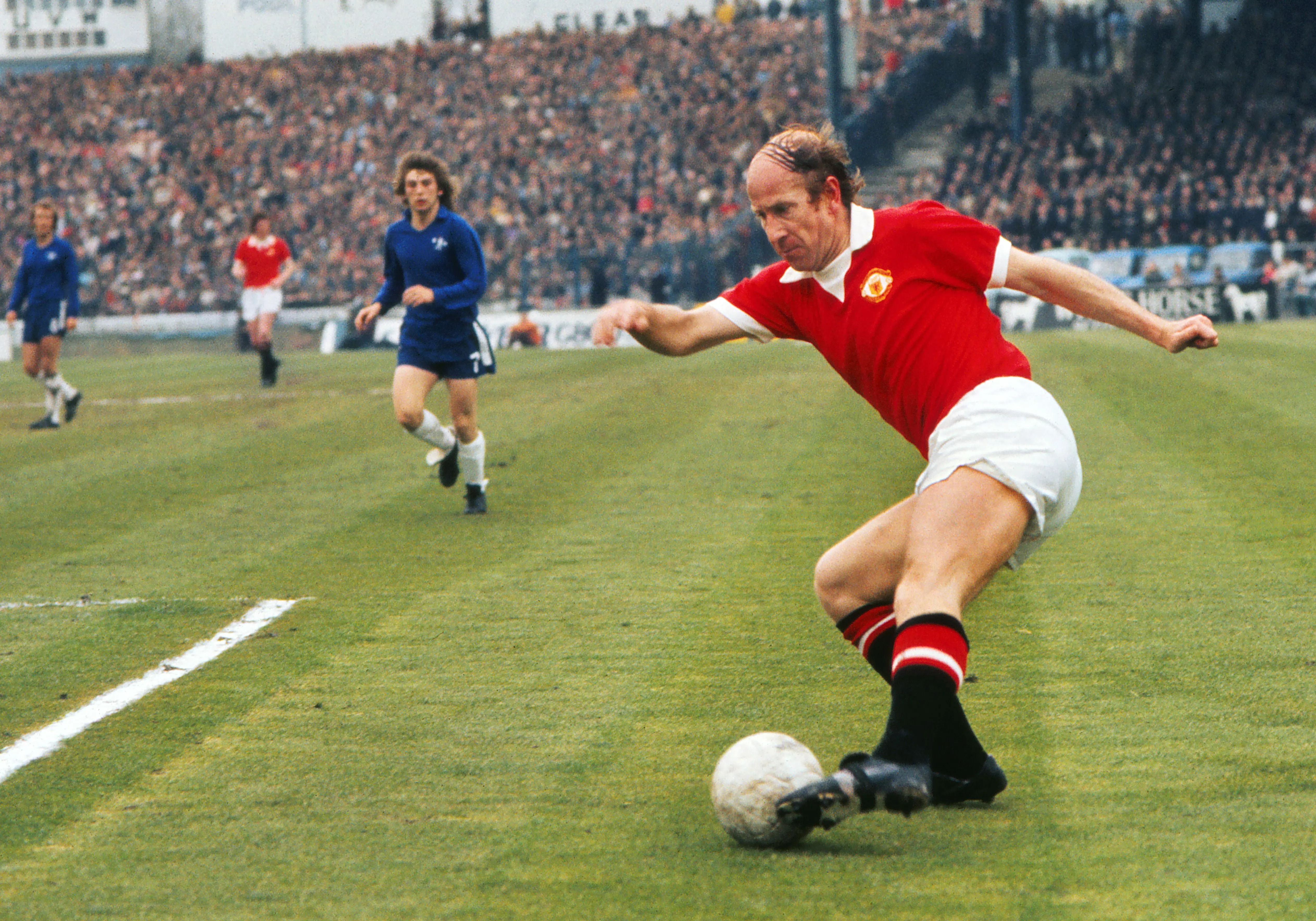 Sir Bobby bestritt 1973 sein letztes Spiel für Manchester United