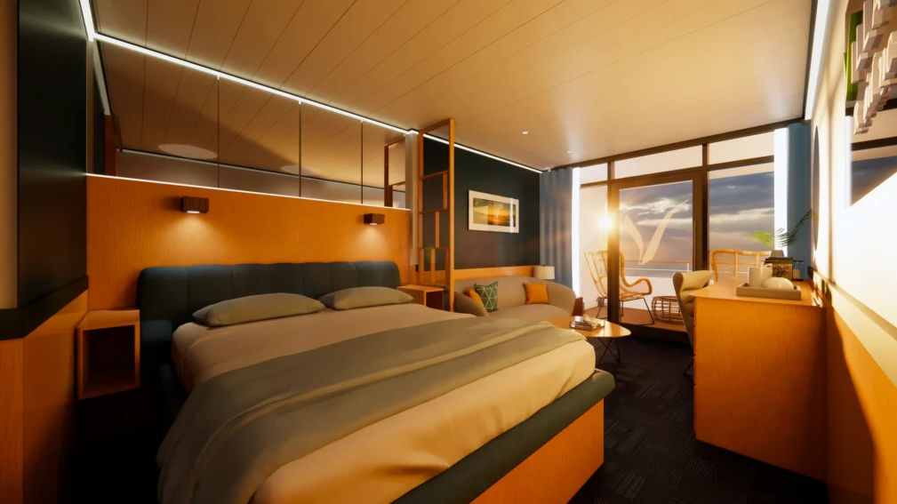 Das teuerste Zimmer auf dem Schiff ist die Balcony Villa, die 205.120 £ kostet