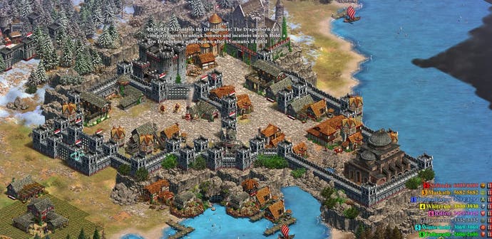 Screenshot von Skyrims Einsamkeit, nachgebildet in Age of Empires 2