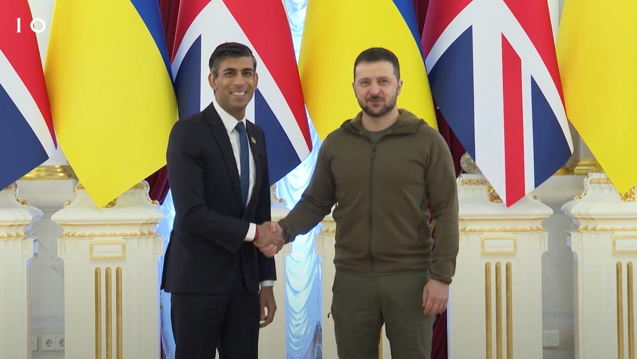 November, 2022: Rishi shakes hands with Ukrainian president Volodymyr Zelenskyy in Kyiv after promising that 'Britain is with you all the way'