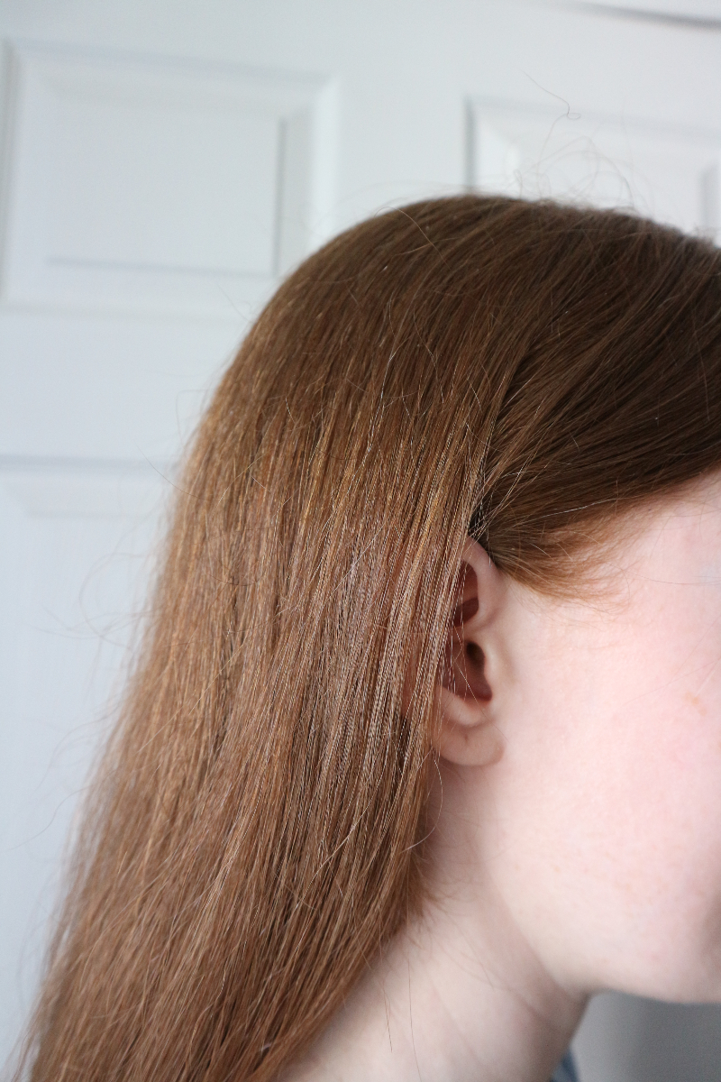 When I blow-dried my hair after using the K18 hair mask, it was much shinier and more manageable