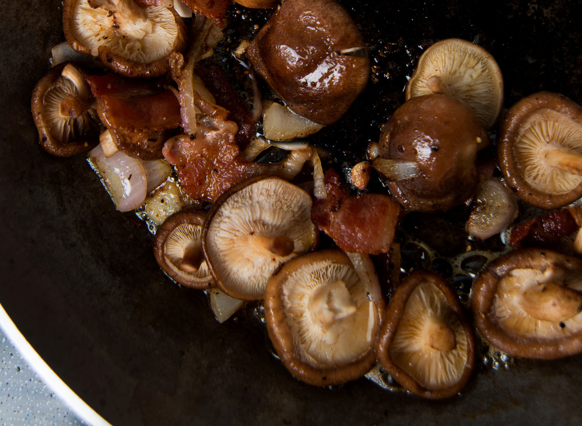 Cooked shiitake mushrooms