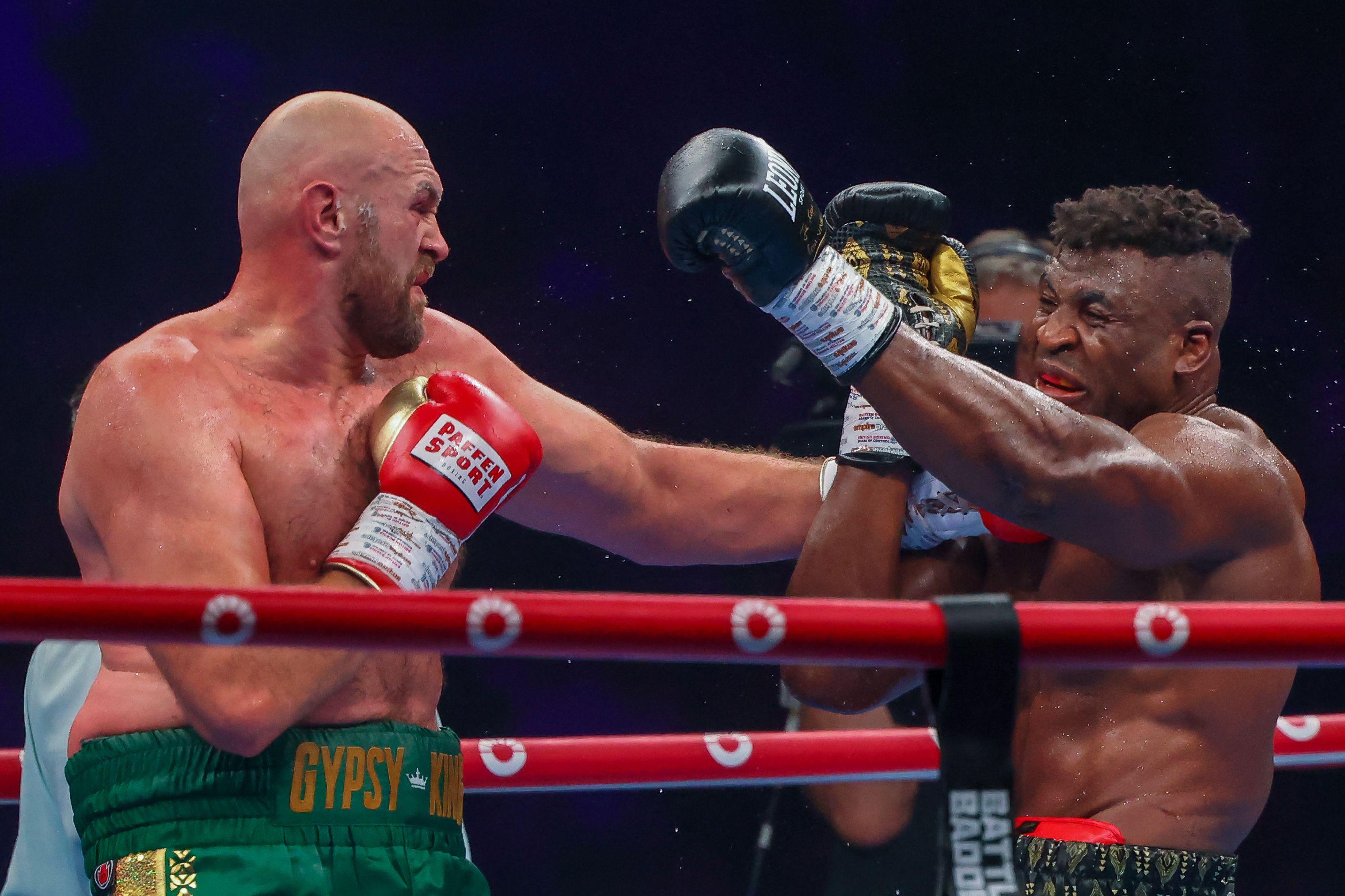 Tyson Fury überlebte einen Knockdown in der dritten Runde und besiegte Ngannou mit einer geteilten Entscheidung