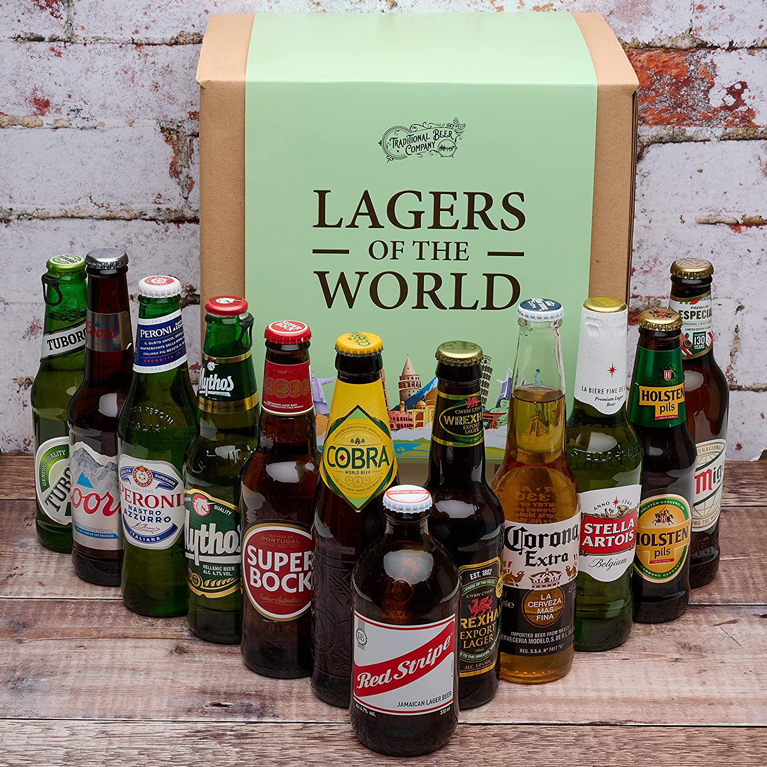 Enjoy 12 tasty beers from around the globe