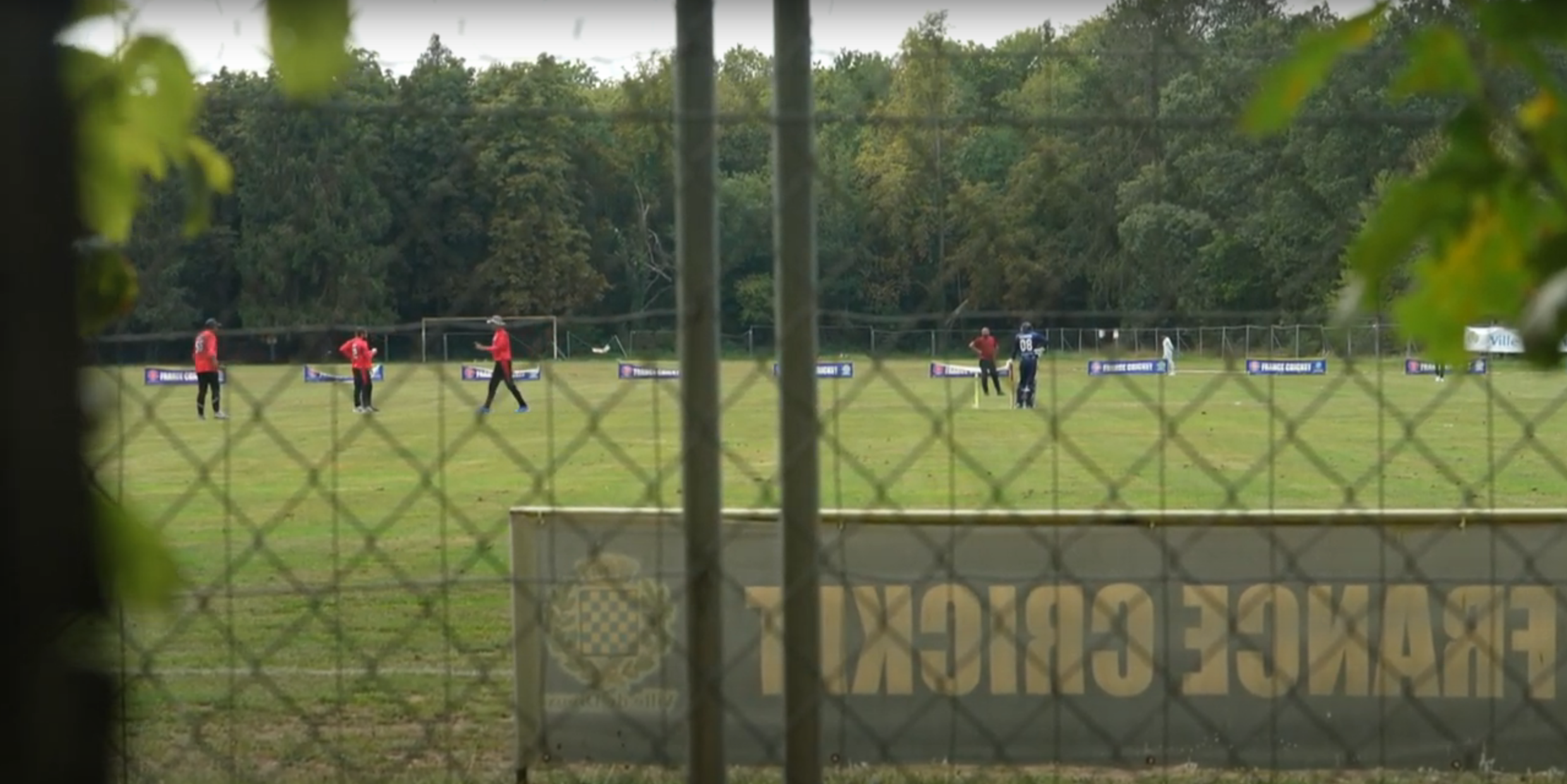 Men play at Dreux cricket ground on September 16, 2023, during the scheduled women’s second division final.
