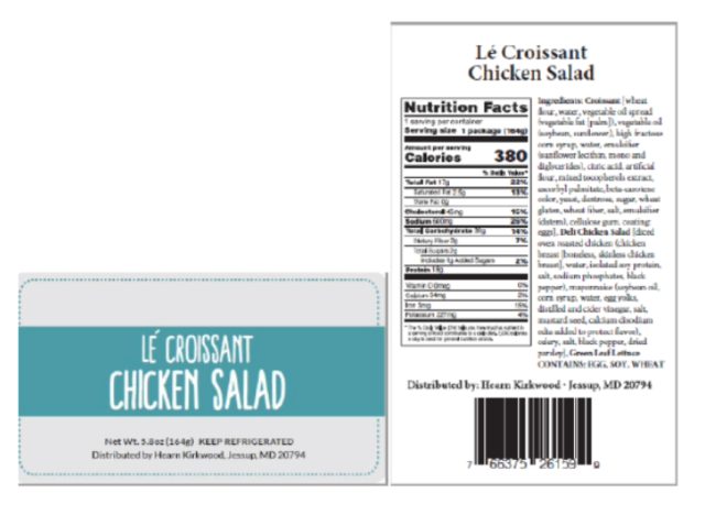 Lé-Croissant-Hühnersalat-Etikett