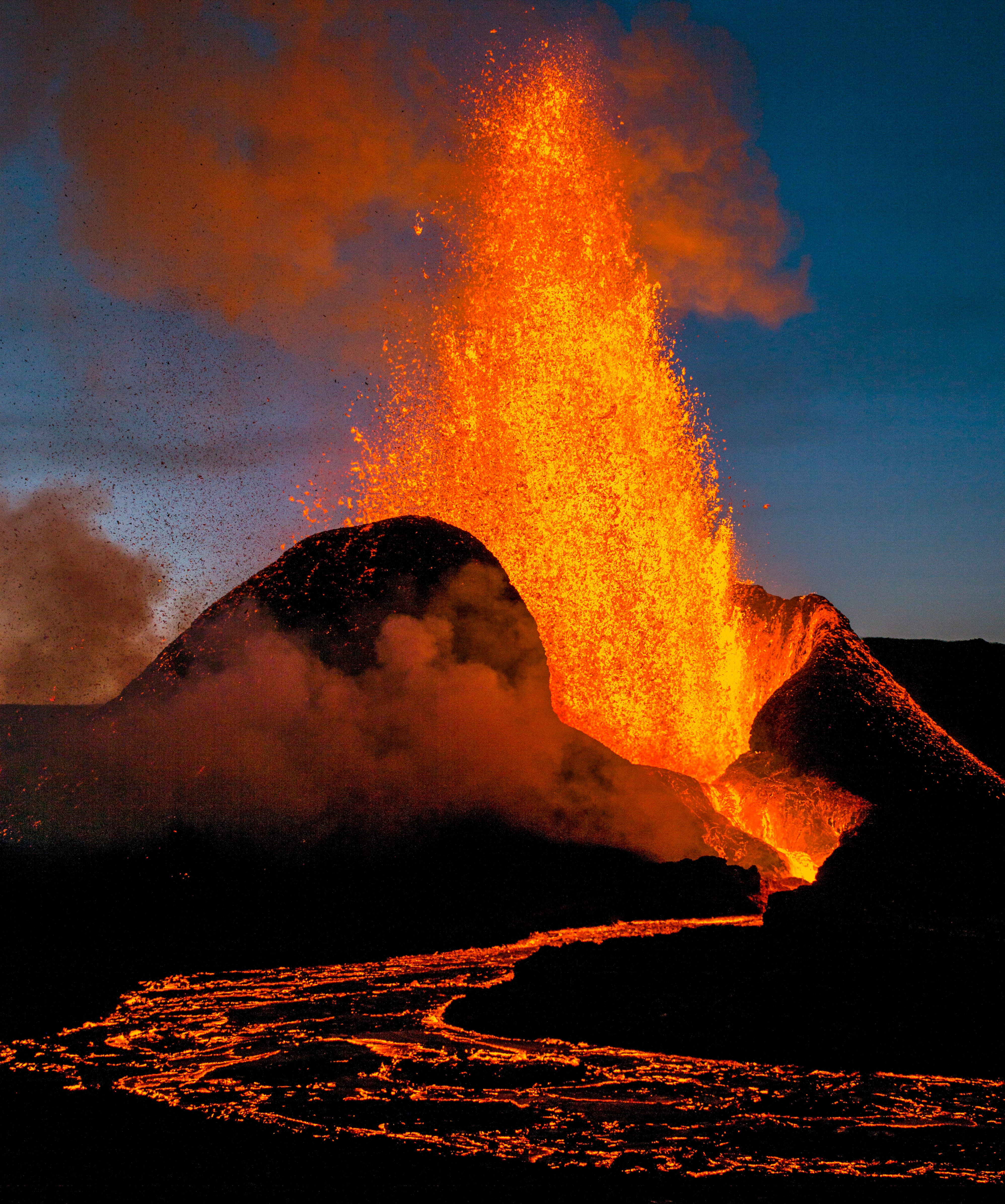 Der Vulkan brach erstmals im Jahr 2021 aus