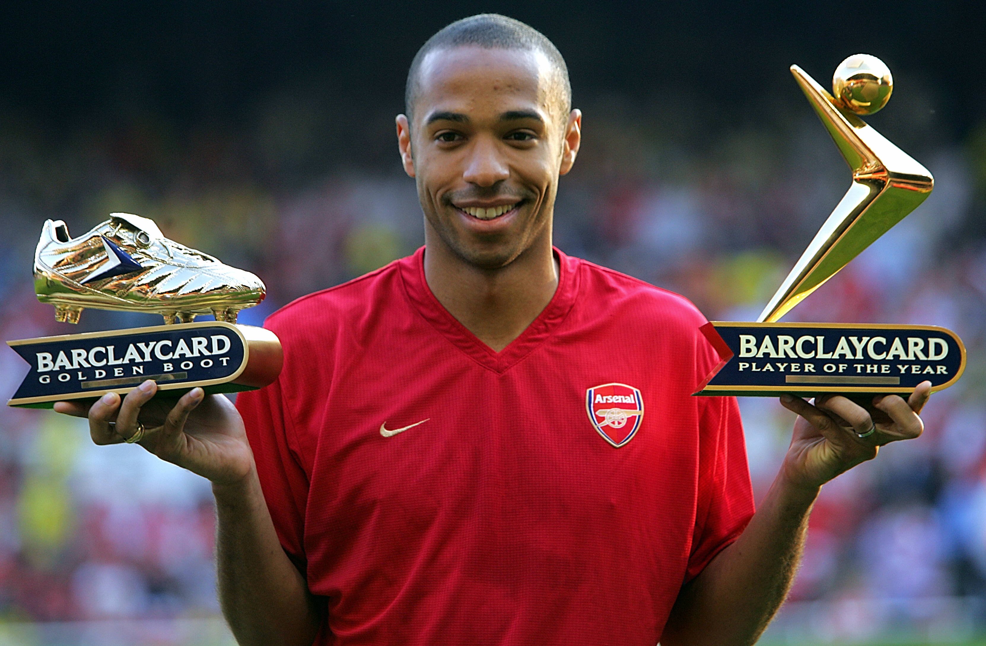 Arsenal-Legende Thierry Henry hat mit insgesamt vier die meisten Goldenen Stiefel gewonnen