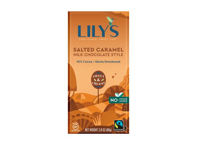 Lily's Schokoriegel im gesalzenen Carmel-Milchschokoladenstil