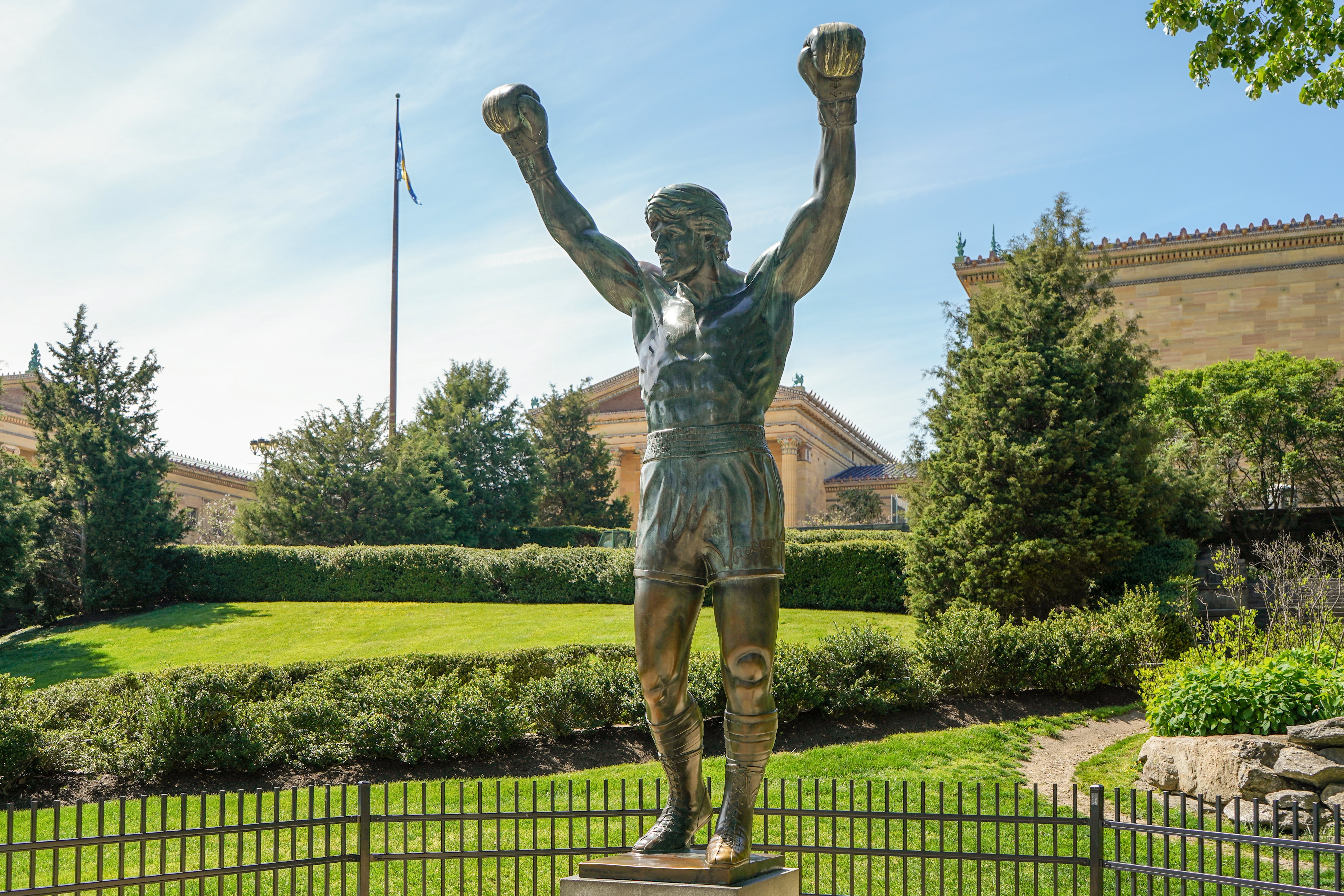 Posieren Sie wie Sylvester Stallone vor der Rocky Statue im Philadelphia Museum of Art