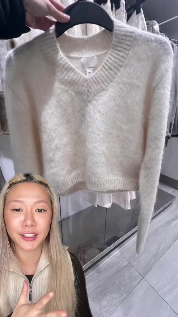 Der Modeexperte erklärte, dass dieser Pullover die Art von „Flaum“ habe, die man vermeiden sollte