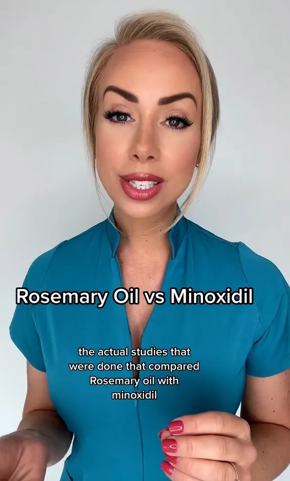 Sie sagte, wenn sie die Wahl hätte, würde sie sich immer für Minoxidil entscheiden