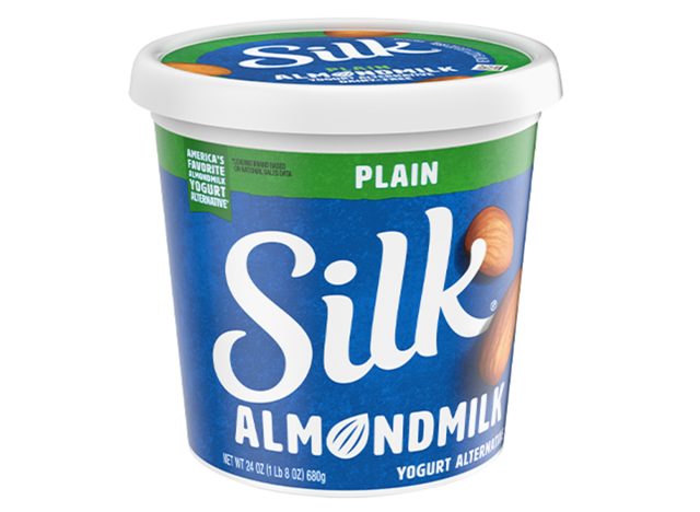 Milchfreie Joghurt-Alternative aus Seidenmandelmilch 