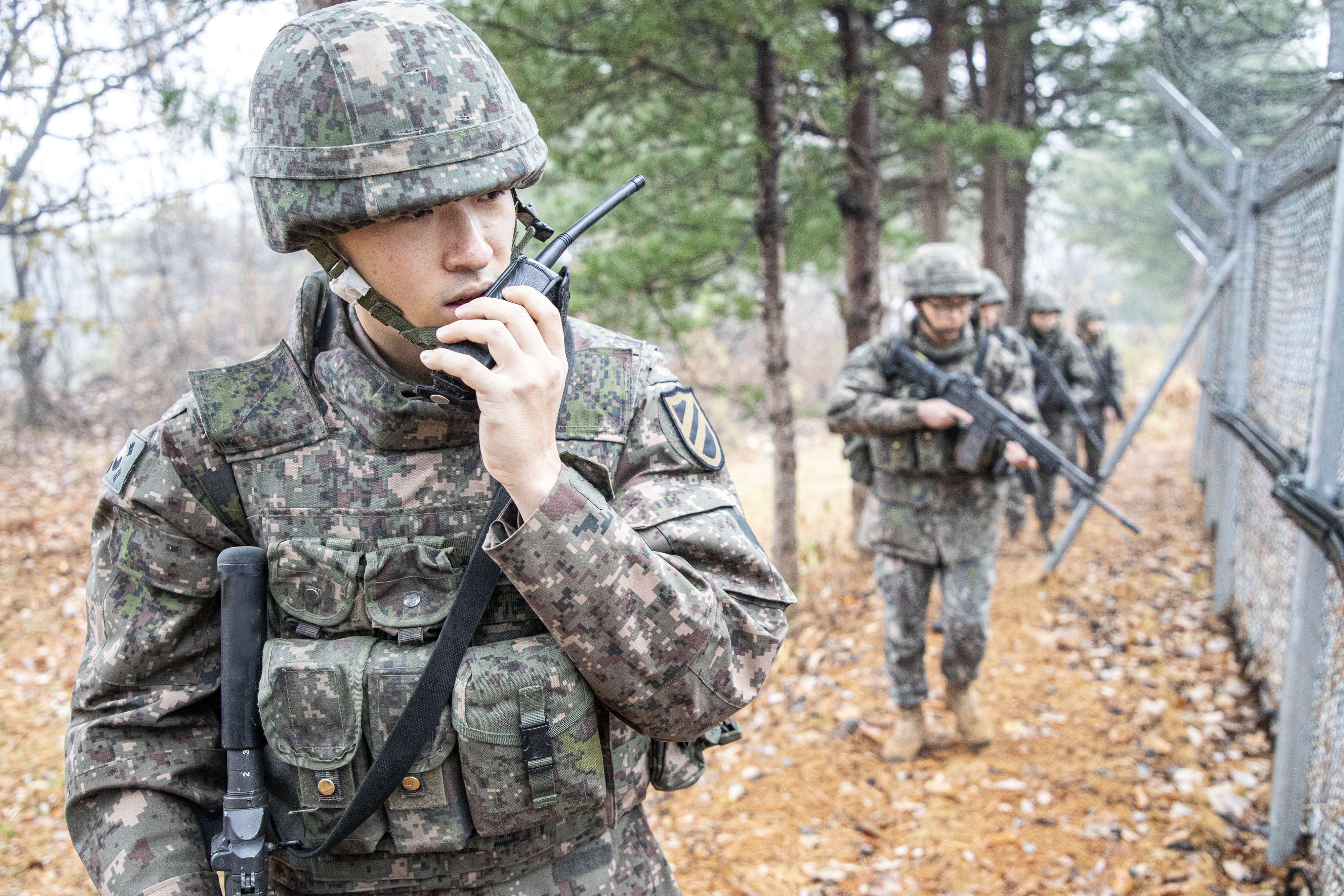 Die 11. Infanteriedivision der südkoreanischen Armee führt am Montag eine Anti-Infiltrationsübung durch