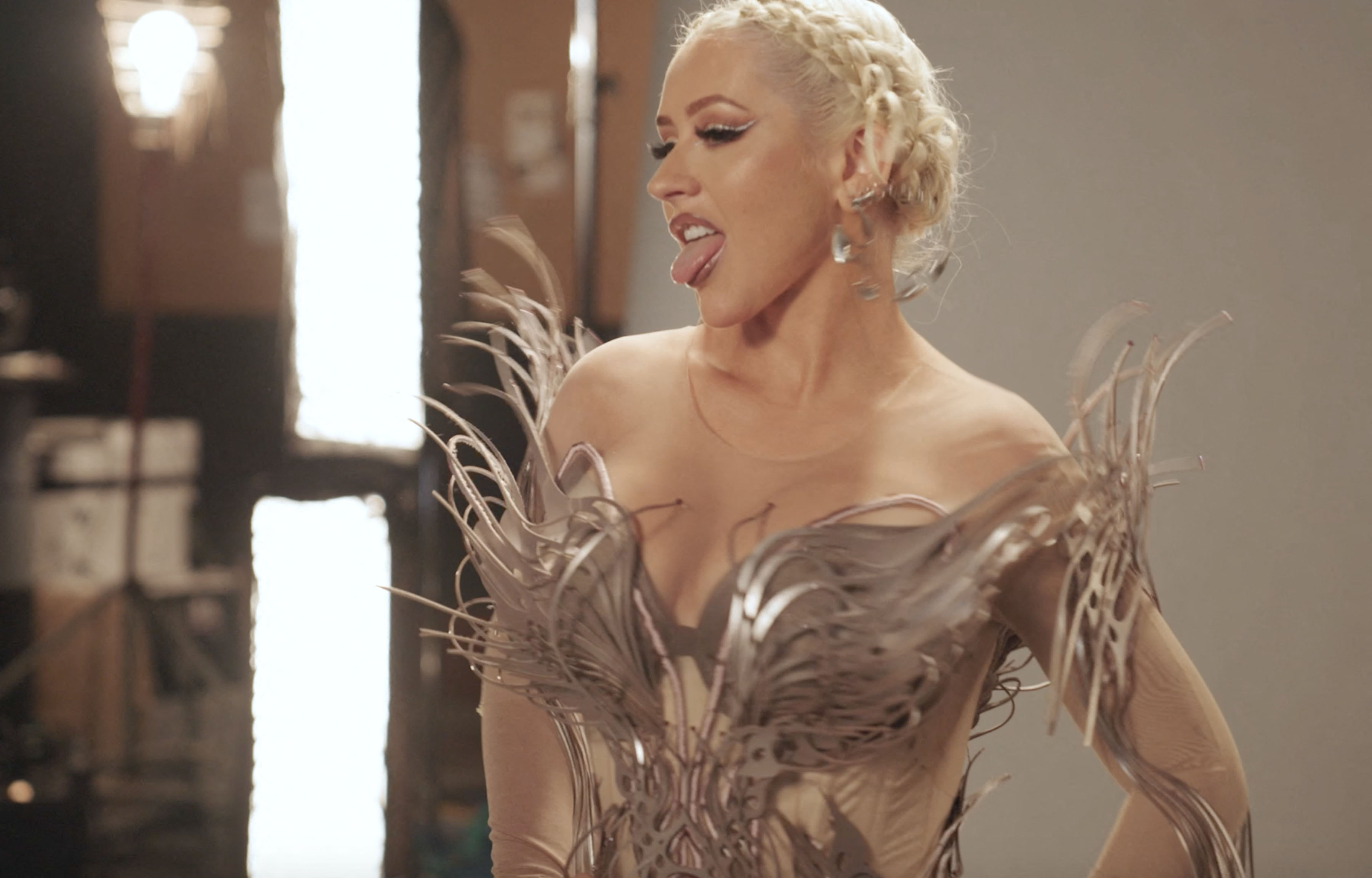 Christina Aguilera hatte Spaß hinter den Kulissen beim Dreh einer Anzeige für Just Eat