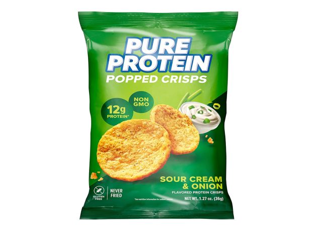 Pure Protein Popped Crisps mit Sauerrahm und Zwiebeln 