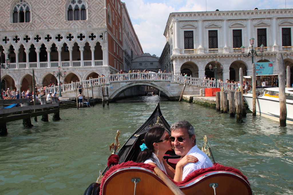 Benita with Paolo on a surprise trip to Venice