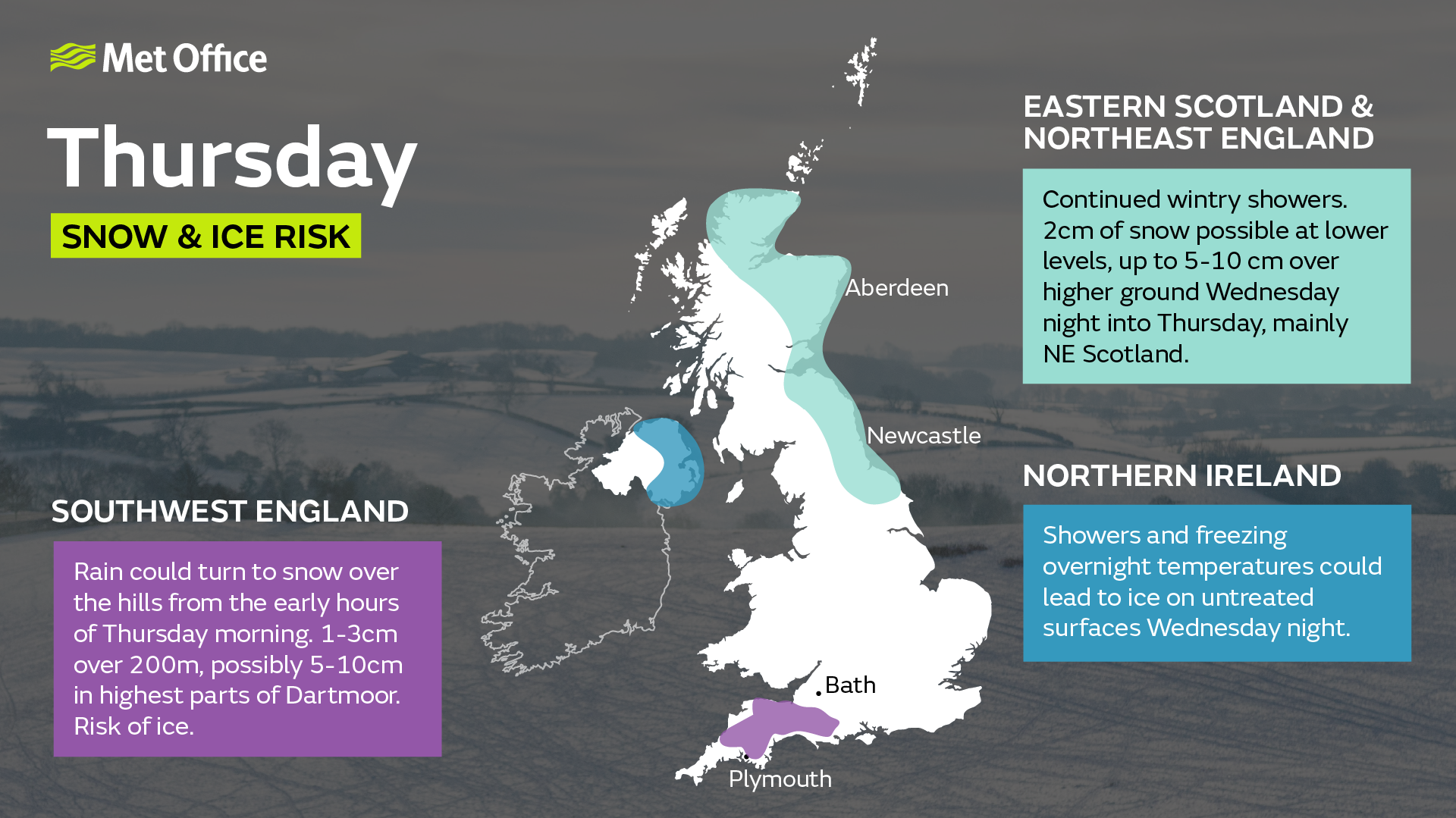 Am 30. November wird in ganz Großbritannien mit Schnee und Eis gerechnet