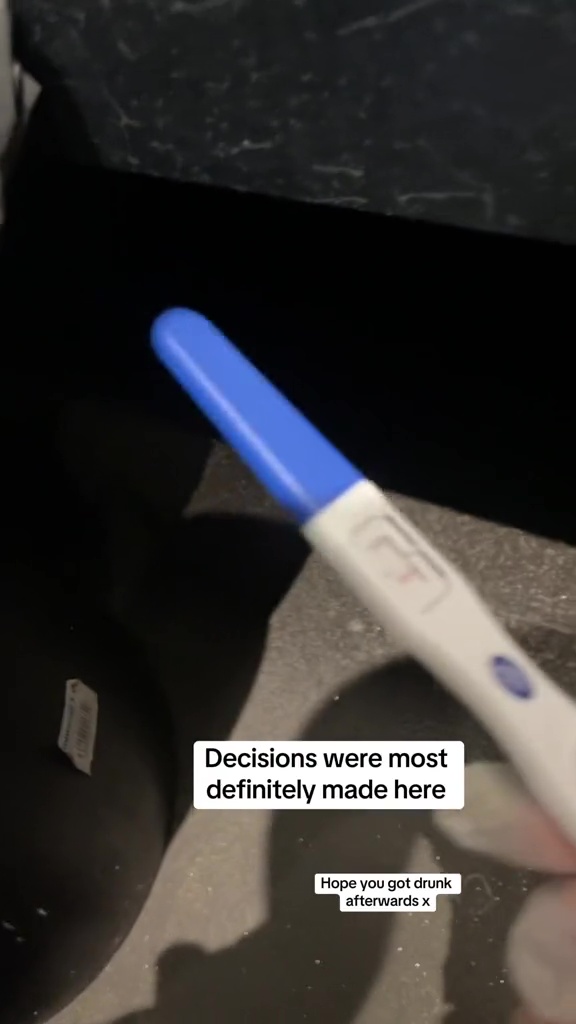 Außerdem wurde ein negativer Schwangerschaftstest festgestellt