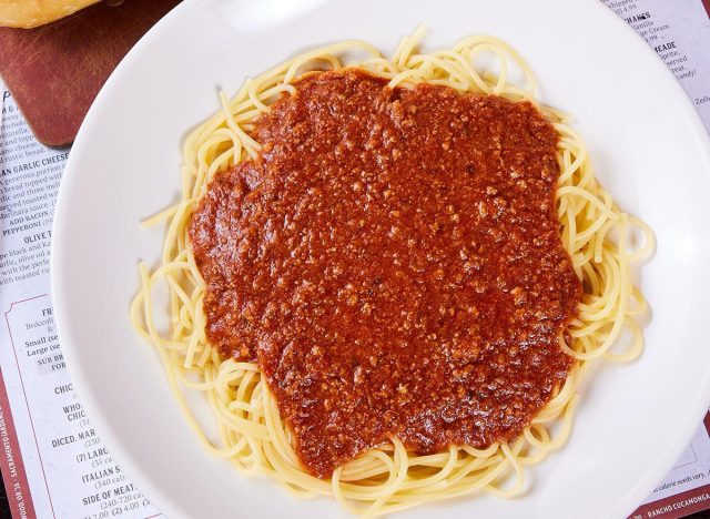 Spaghetti mit Fleischsauce in der Old Spaghetti Factory