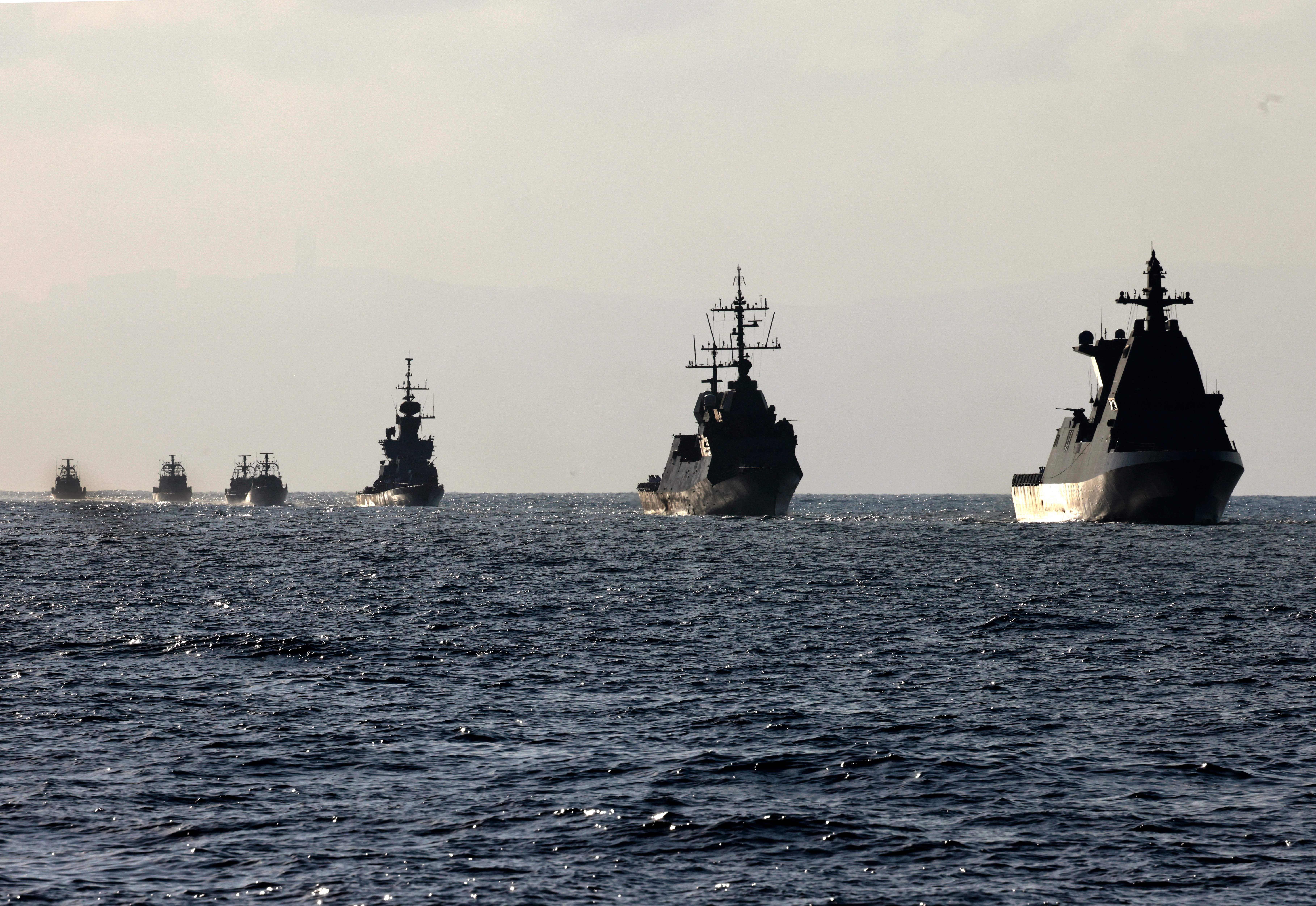 Israel verfügt über eine eiserne Flotte von Marineschiffen, darunter die vier Sa'ar-6-Klasse-Korvetten
