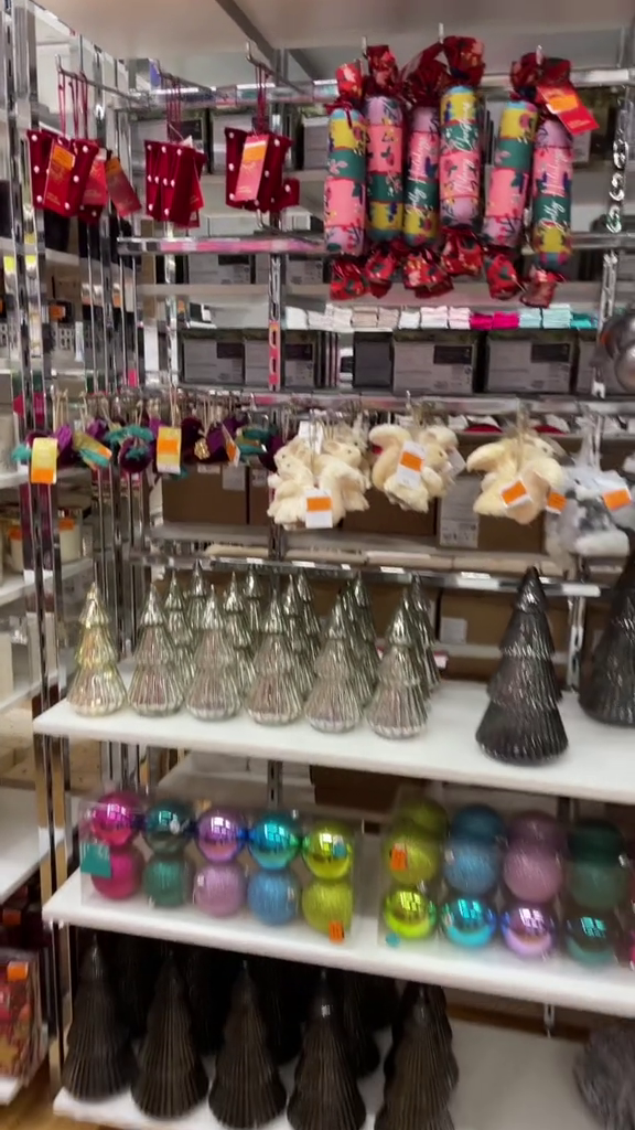 Ornaments and decorations were all on offer at discount prices
