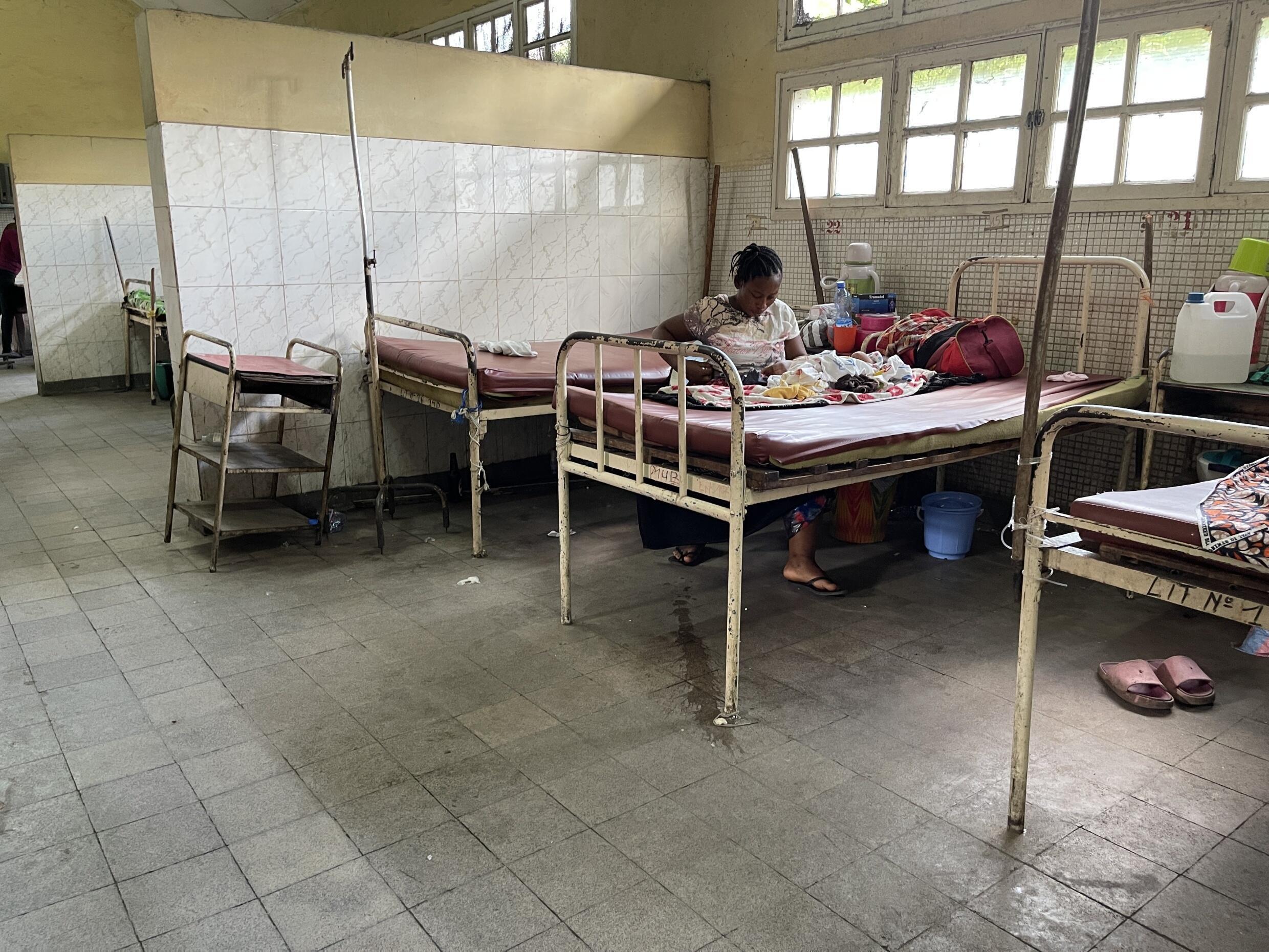 Die Entbindungsstation im "Mama Yemo" Allgemeinkrankenhaus in Kinshasa.