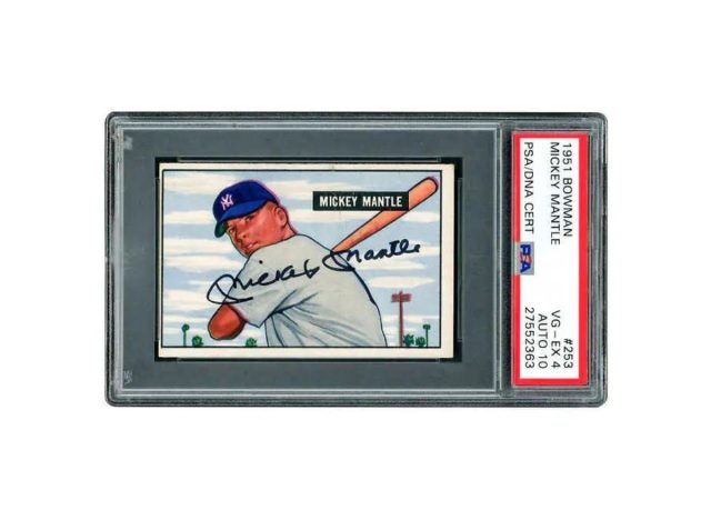 Costco's Mickey Mantle signierte 1951 Bowman Rookie Card