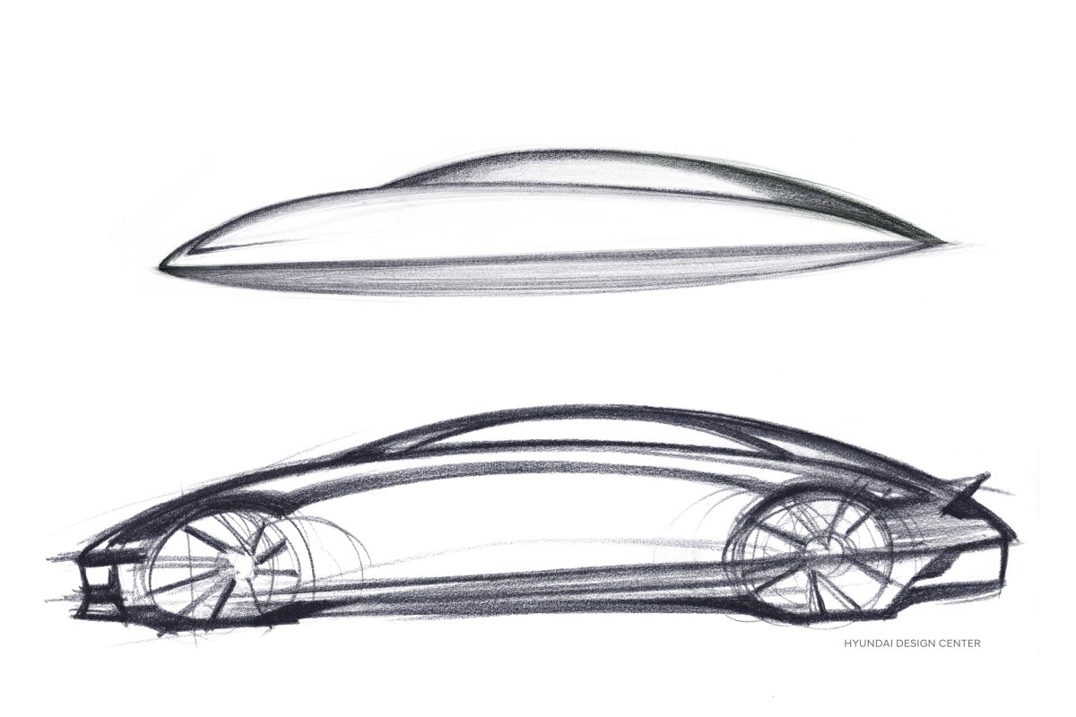 Skizze des Hyundai Ioniq 6