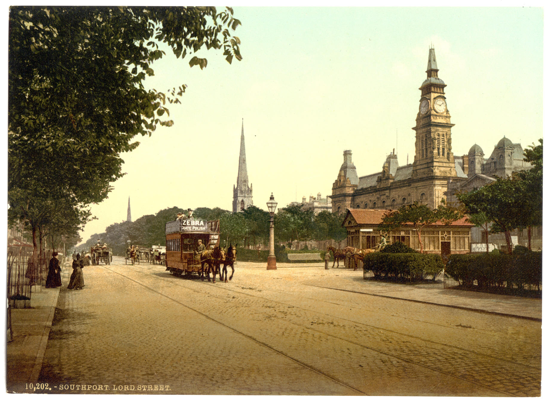 Die Lord Street in Southport war eine breite Straße, was in Paris nicht üblich war
