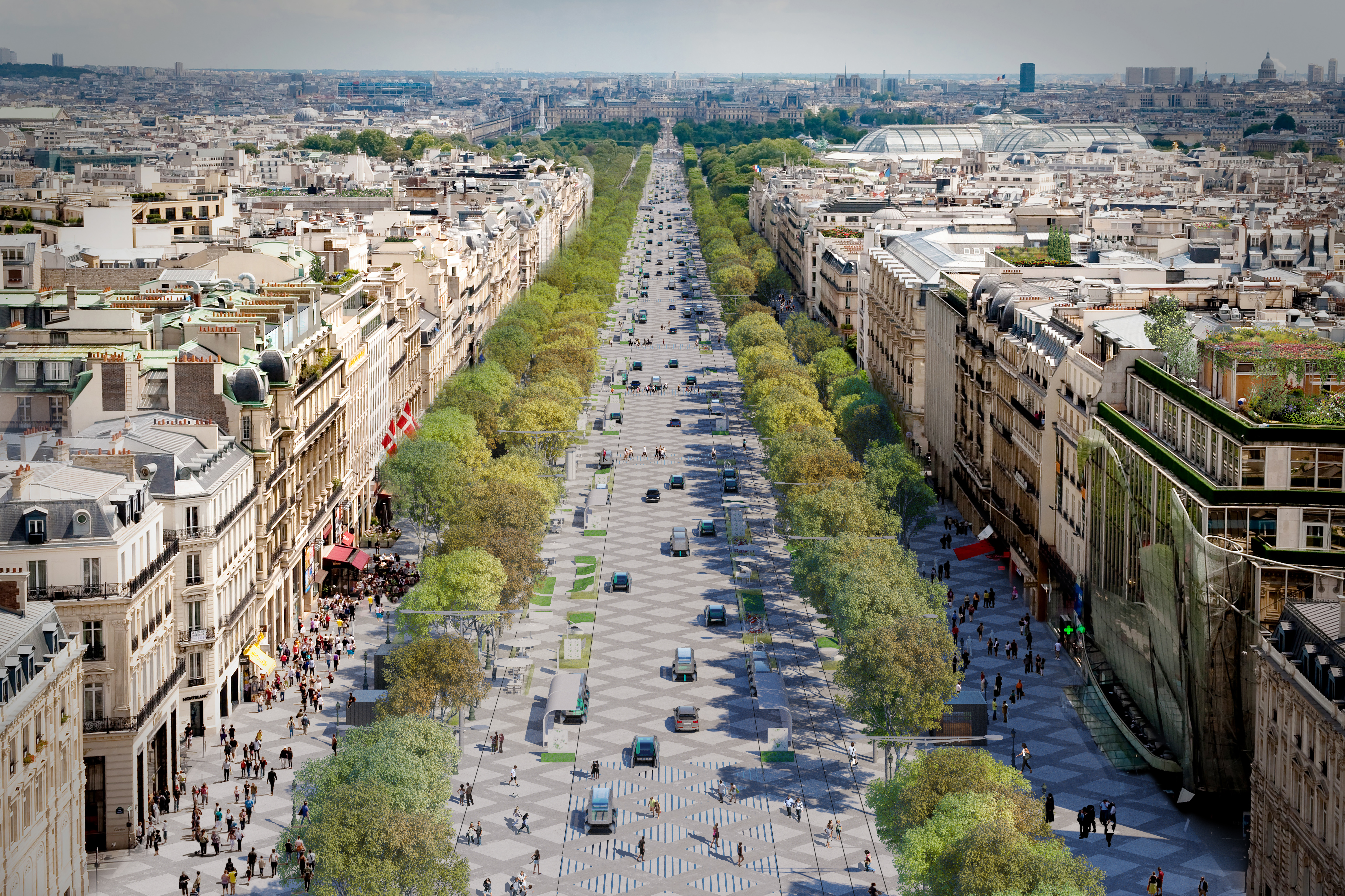 Er brachte die Entwürfe zurück nach Paris und inspirierte die Champs-Élysées