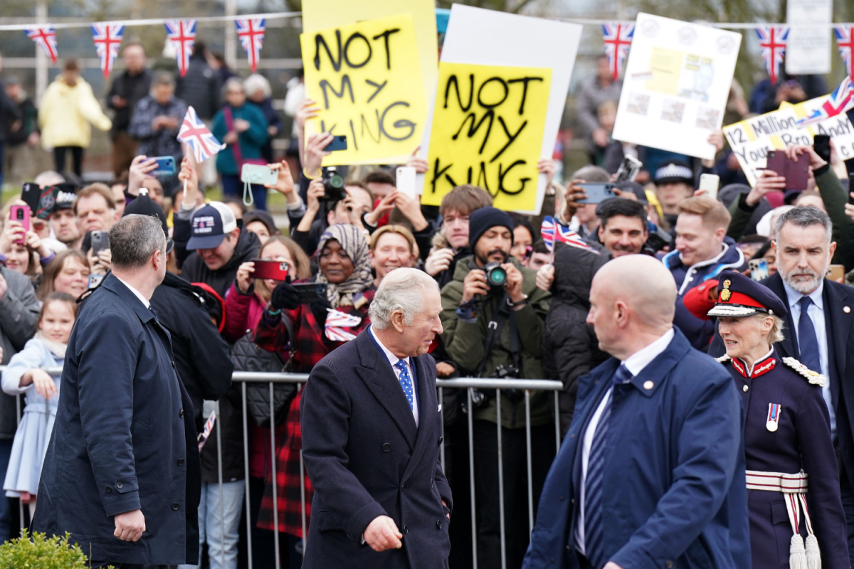 King Charles "Not My King" Protestors