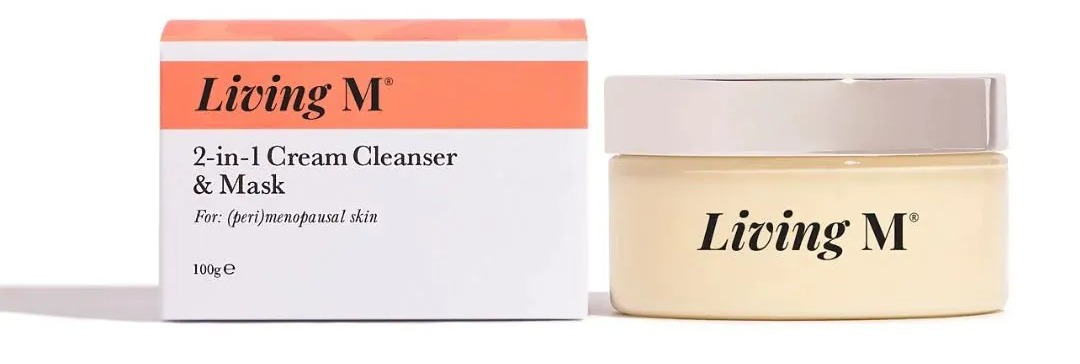 The Living M 2-in-1 Cream Cleanser & Mask does everything