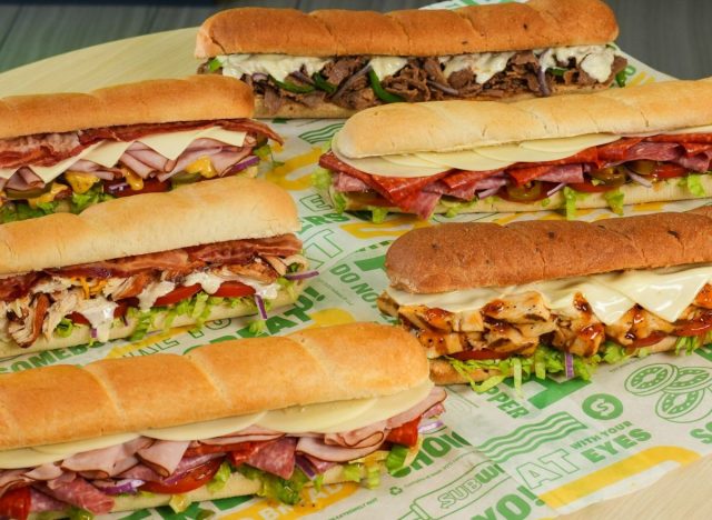 Subway-Sandwiches aus der erweiterten Speisekarte der Subway-Serie