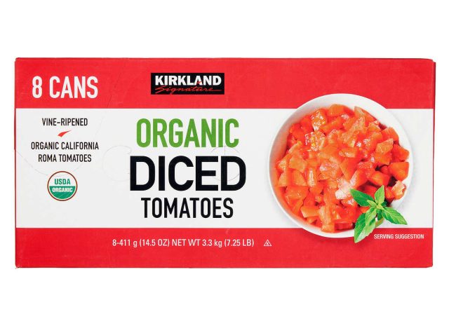 8er-Pack gewürfelte Bio-Tomaten von Kirkland Signature