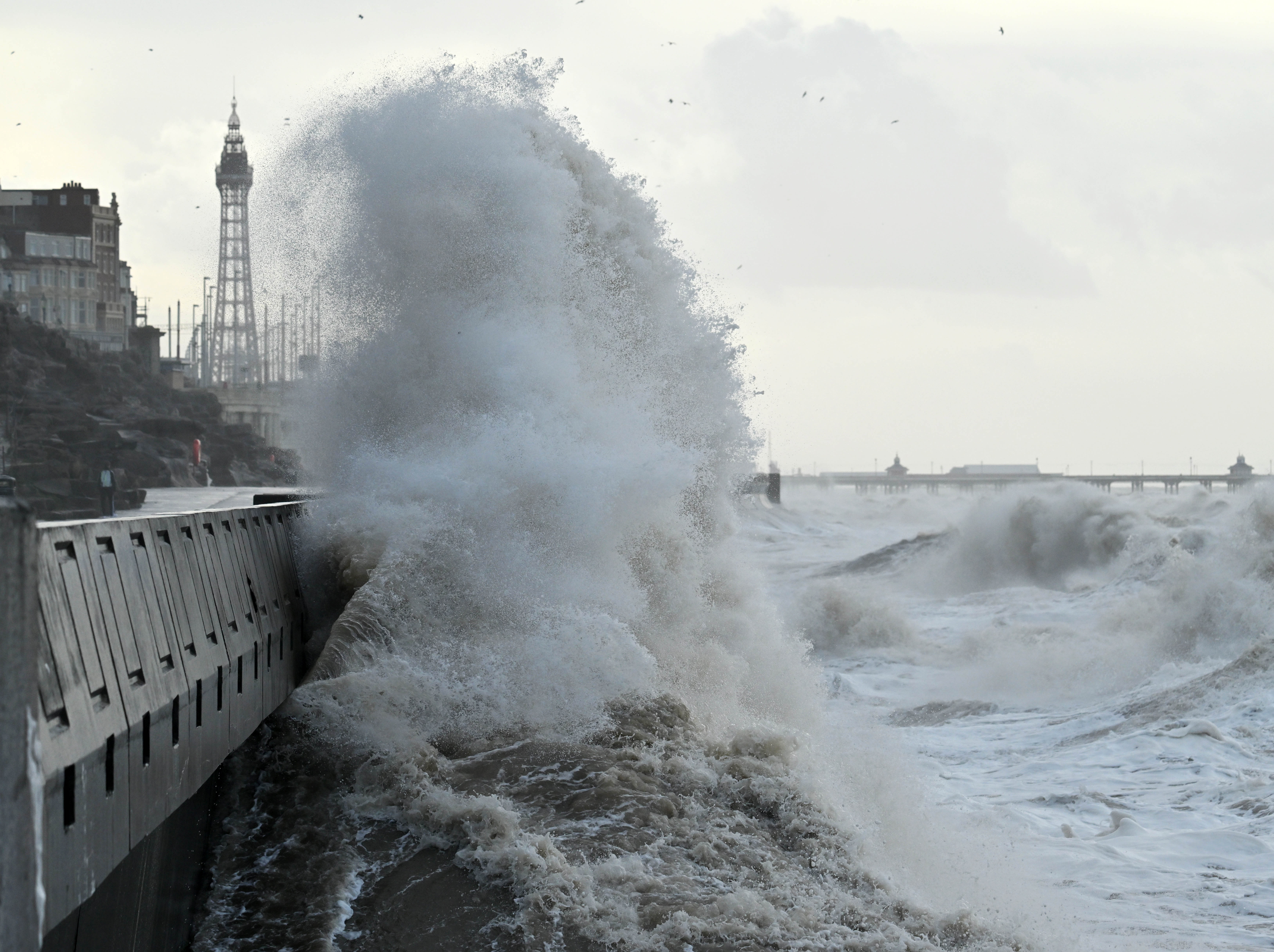 Sturm Gerrit richtete am Freitag in Blackpool verheerende Schäden an