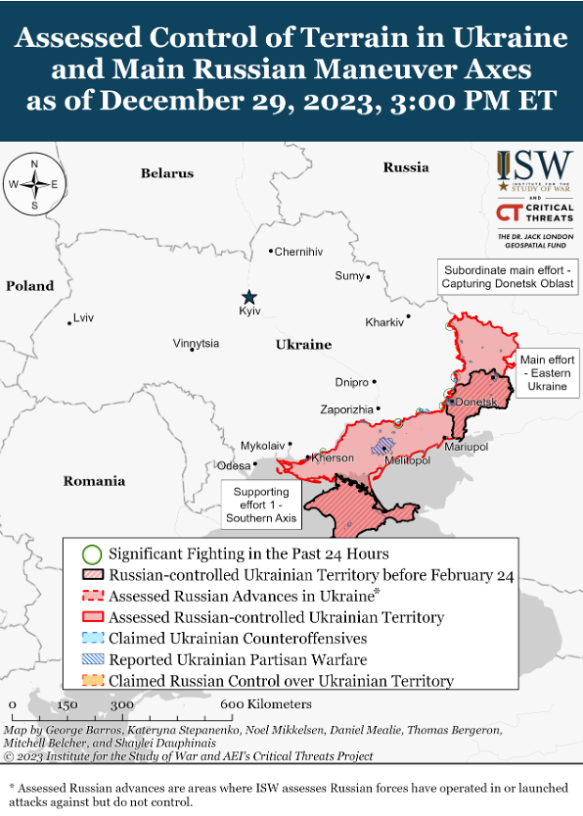 Karte des Ukraine-Krieges