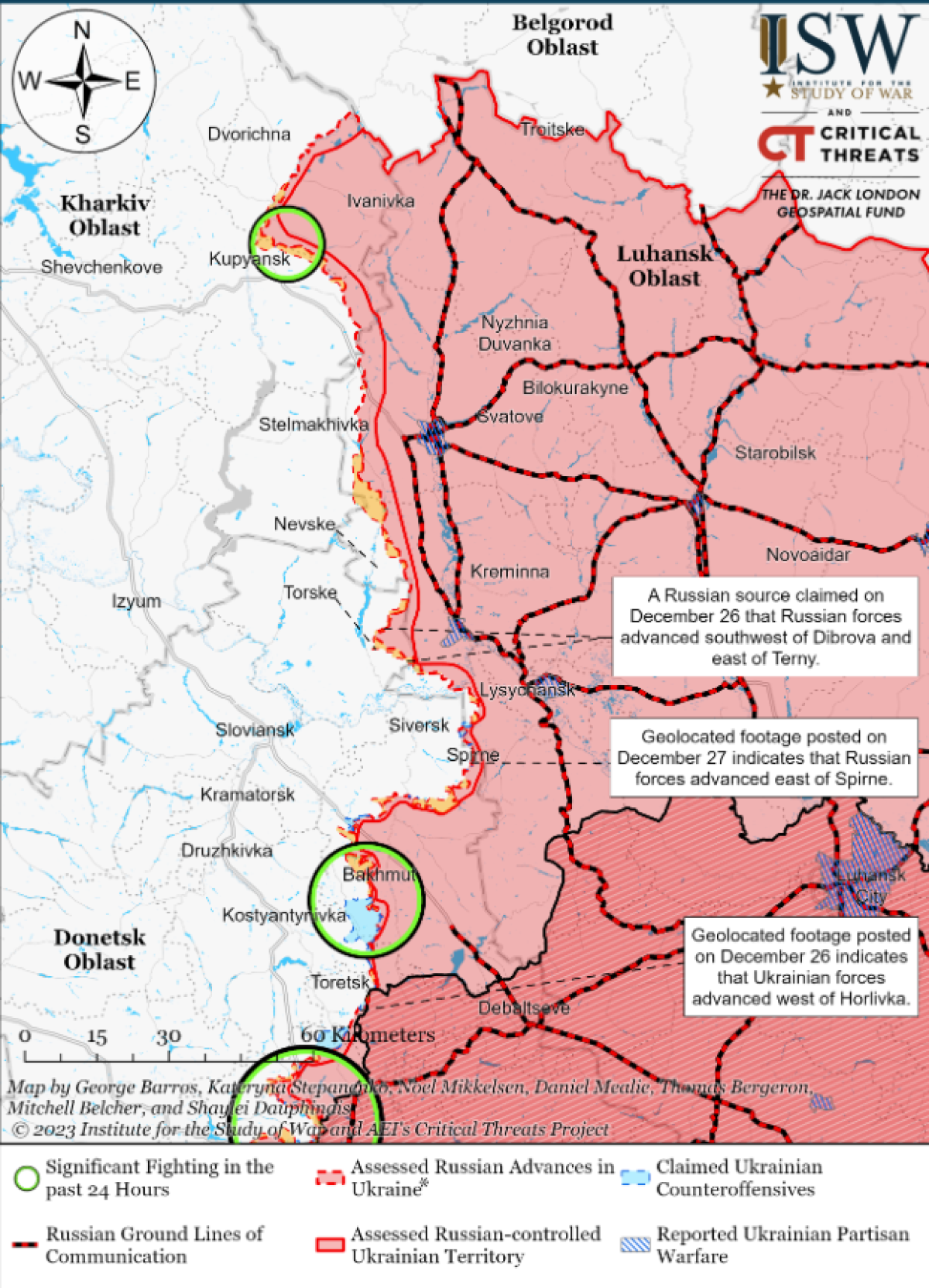 Karte des Ukraine-Krieges 
