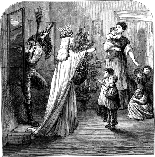 Père Fouettard, the anti-Santa, punishes naughty children by whipping them.
