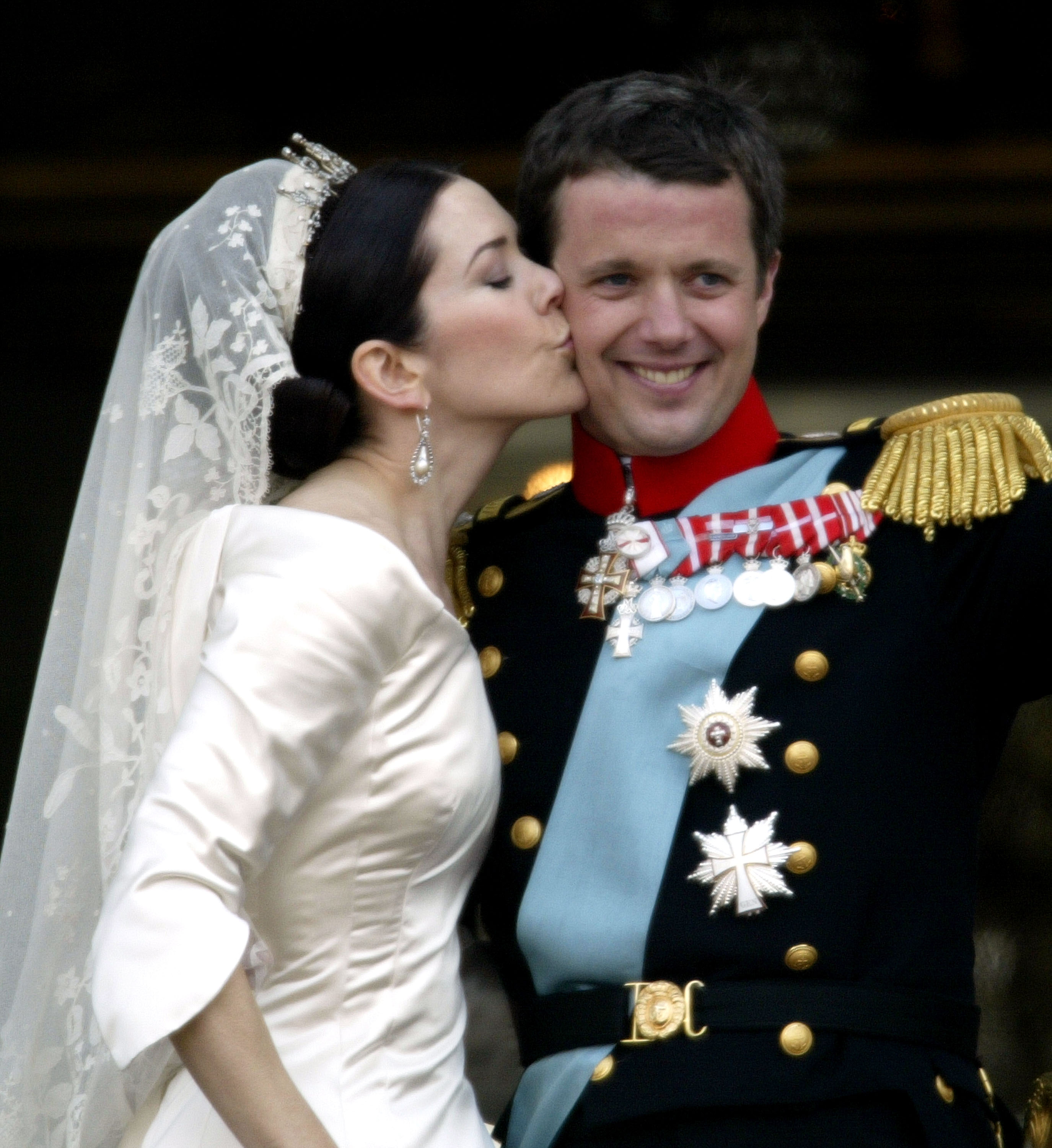 Prinz Frederik und Prinzessin Mary an ihrem Hochzeitstag im Jahr 2004
