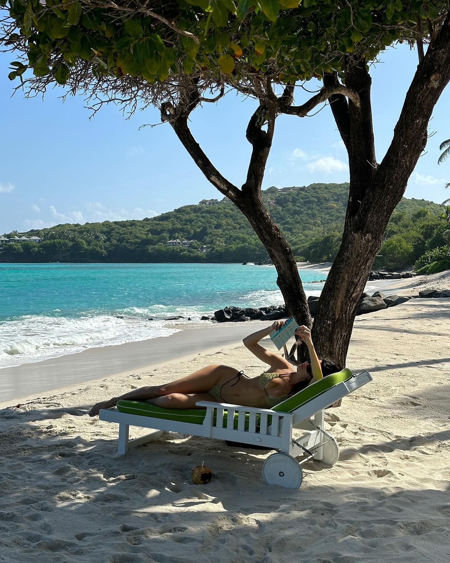 Kendall verbrachte die meiste Zeit auf Barbados im Bikini am Strand