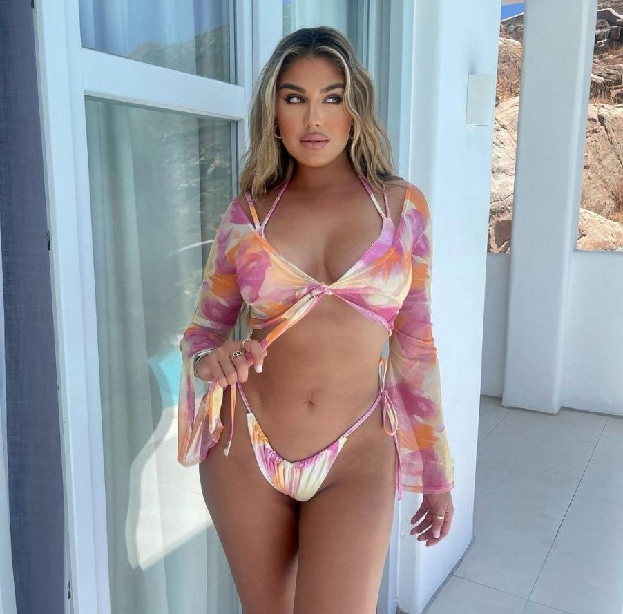The former Love Island star underwent a breast reduction in 2021