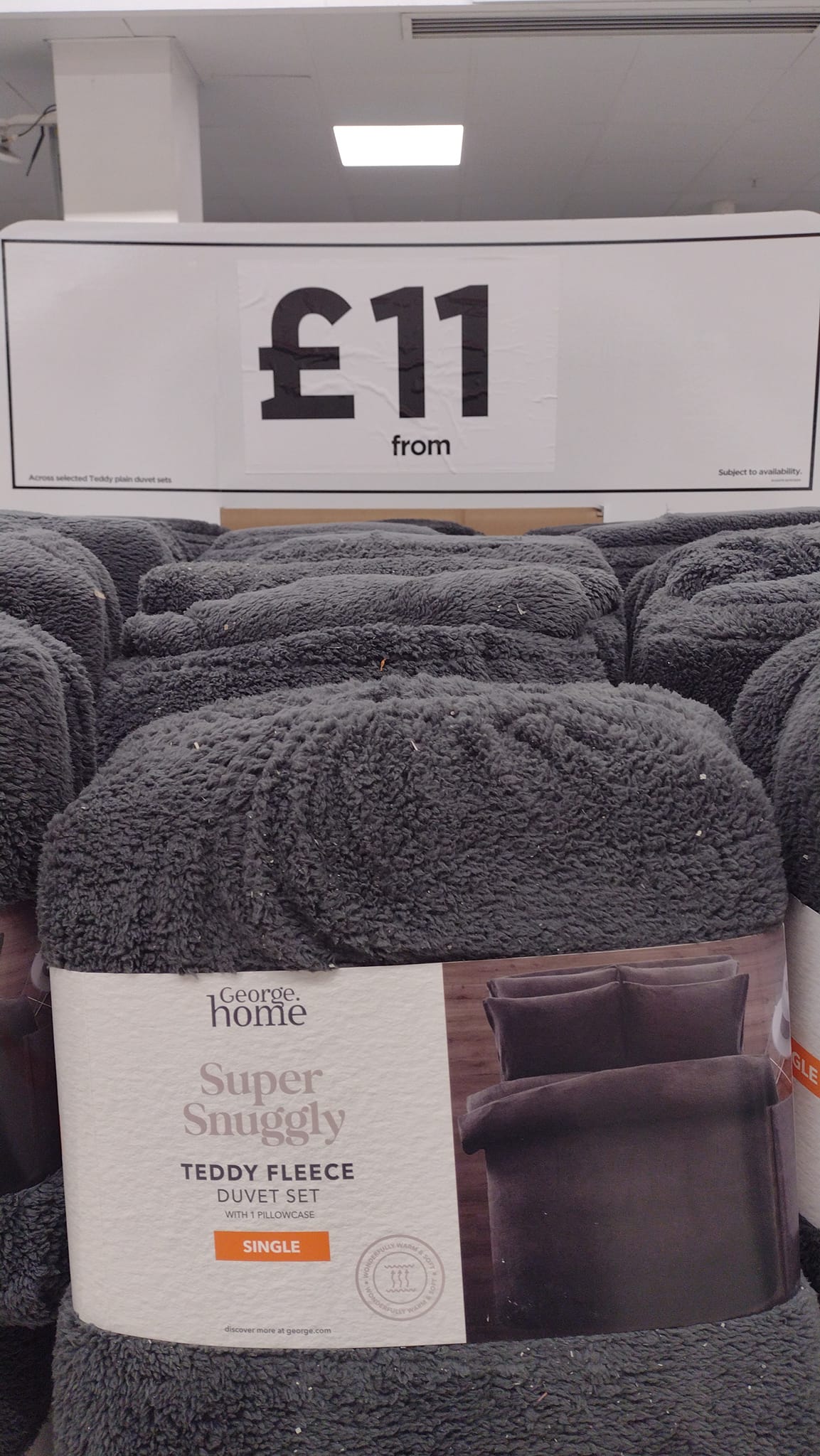 Schon ab 11 £ sind die Bettdeckensets aus Teddyfleece ein Schnäppchen