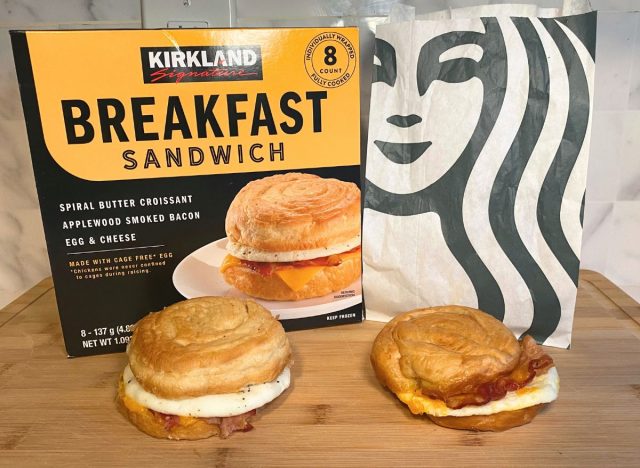 Frühstückssandwiches von Kirkland Signature und Starbucks
