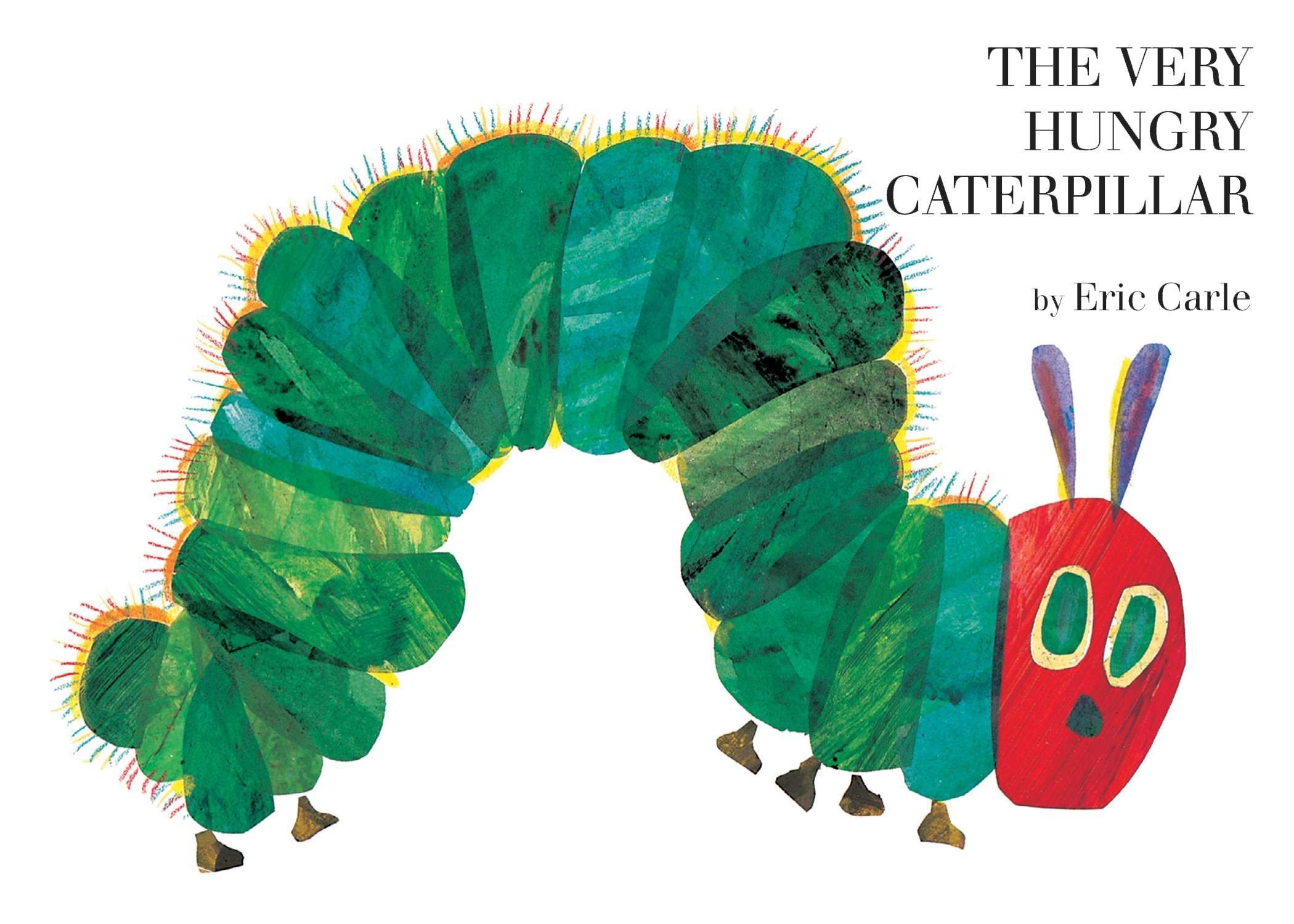 „The Very Hungry Caterpillar“ von Eric Carle ist ein brillantes erstes Buch, weil es sehr interaktiv ist