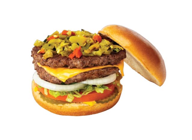 Blakes Lotaburger-Burger mit grünen Chilis