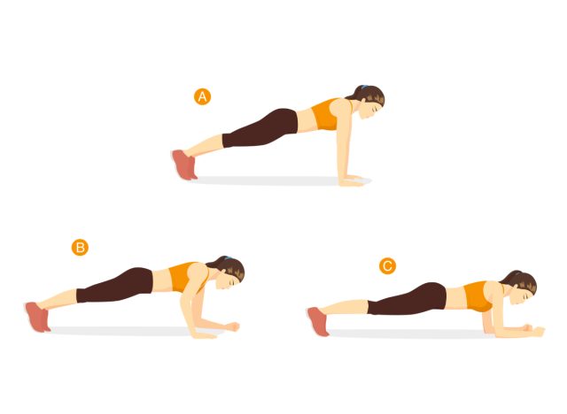 Up-Down-Plank-Illustration, die Ihren Bauch zum Schmelzen bringt