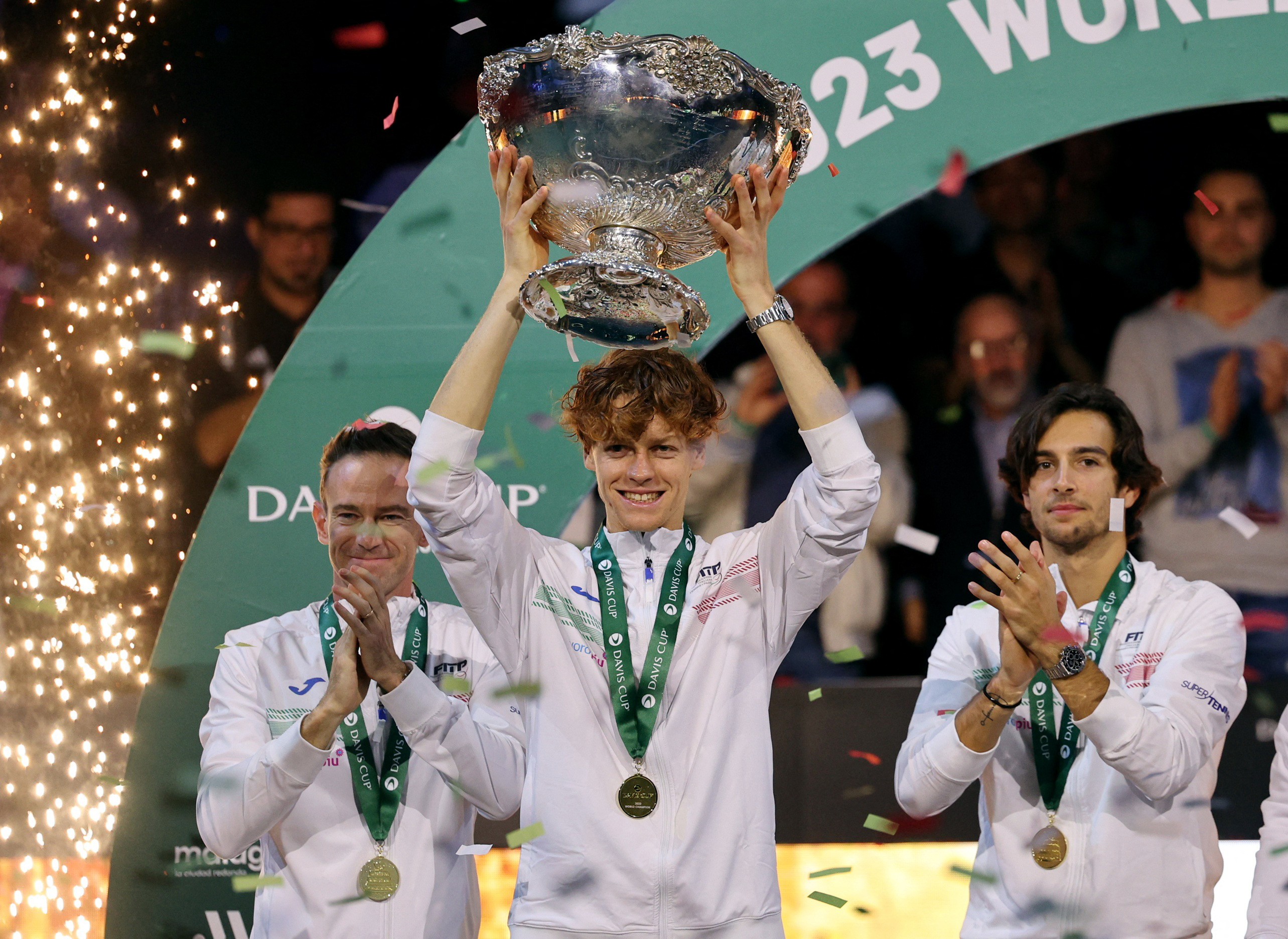 Sinner war der Hauptdarsteller, als Italien 2023 zum Davis-Cup-Gewinner gekrönt wurde